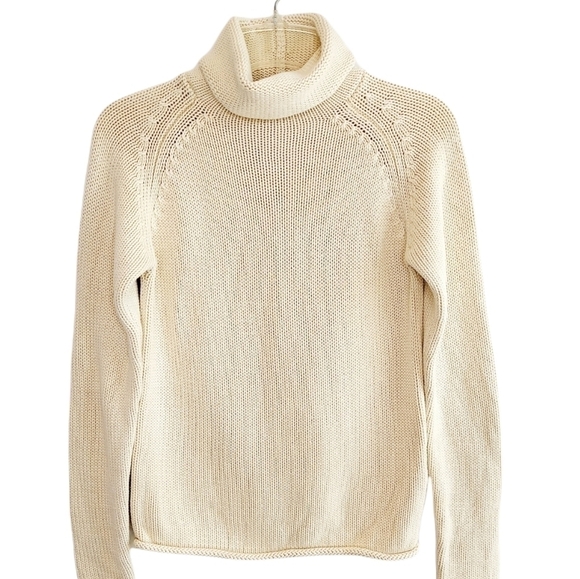 Royal Robbins Outdoor Travel Hiking Knitted Turtle Neck Small Cream Cottagecore - Picture 1 of 13